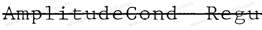 AmplitudeCond- Regul字体转换
